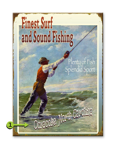 Finest Surf and Sound Fishing Wood 23x31