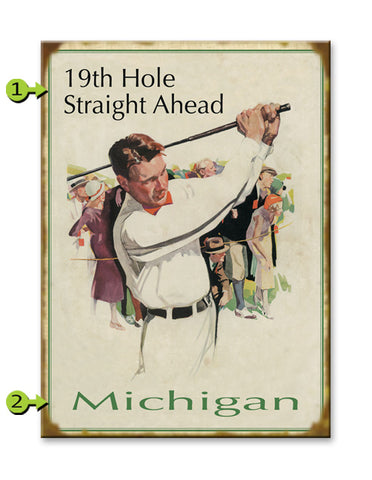 Championship Golfer Metal 23x31