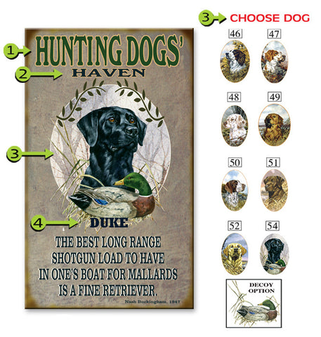Hunting Dogs' Haven Wood 28x48