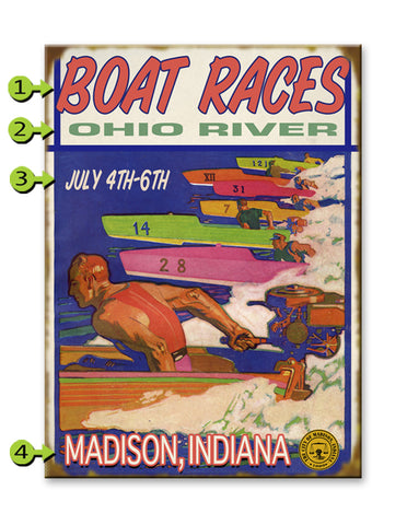 Boat Races Metal 28x38