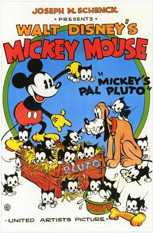 Mickey's Pal Pluto Movie Poster Print