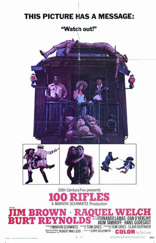 100 Rifles Movie Poster Print