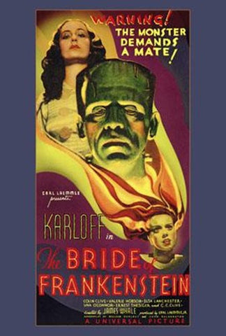 The Bride Of Frankenstein Movie Poster Print