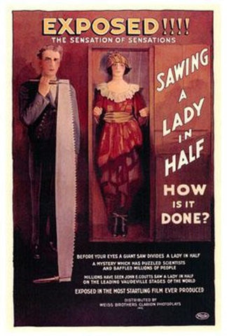 Sawing A Lady In Half Movie Poster Print