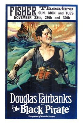 The Black Pirate Movie Poster Print