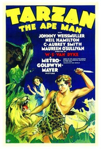 Tarzan The Ape Man Movie Poster Print