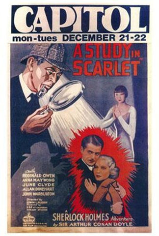 A Study In Scarlet Movie Poster Print