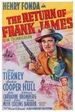 The Return Of Frank James Movie Poster Print
