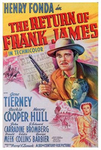 The Return Of Frank James Movie Poster Print