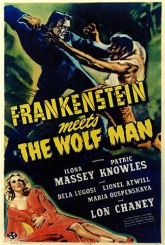 Frankenstein Meets The Wolf Man Movie Poster Print