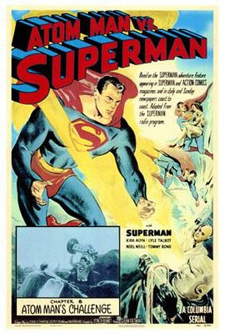 Atom Man Vs Superman Movie Poster Print