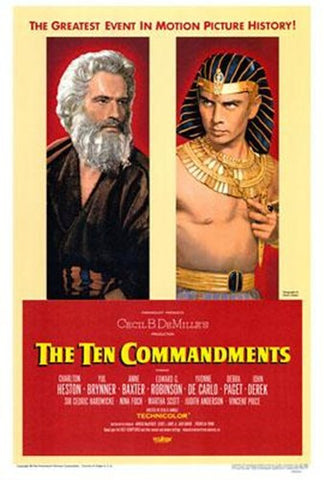 The Ten Commandments Movie Poster Print