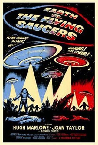 Earth Vs The Flying Saucers Movie Poster Print