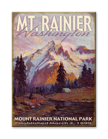 Mt. Rainier National Park Metal 28x38