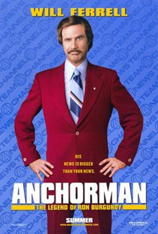 Anchorman: The Legend Of Ron Burgundy Movie Poster Print