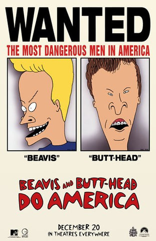 Beavis and Butthead Do America Movie Poster Print