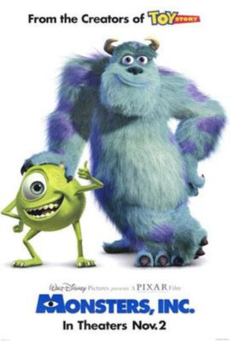 Monsters  Inc Movie Poster Print