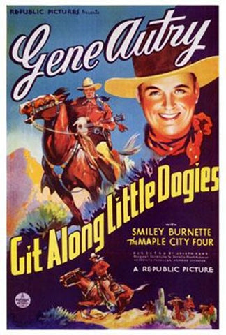 Git Along Little Dogies Movie Poster Print