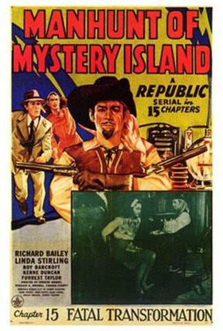 Manhunt Of Mystery Island Movie Poster Print