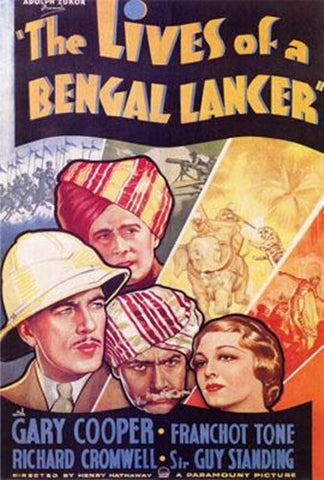 The Lives Of A Bengal Lancer Movie Poster Print