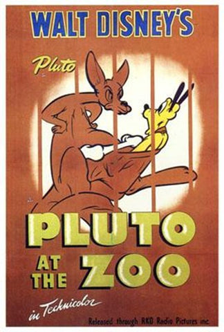 Pluto At The Zoo Movie Poster Print