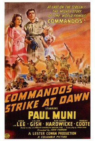 Commandos Strike At Dawn Movie Poster Print