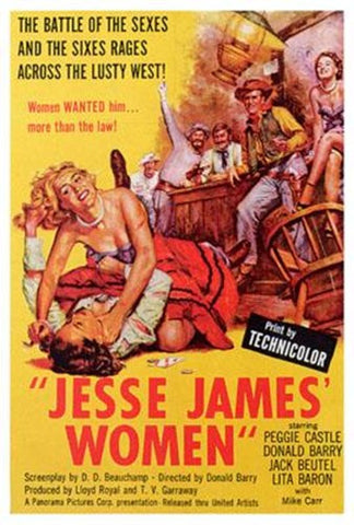 Jesse James' Women Movie Poster Print