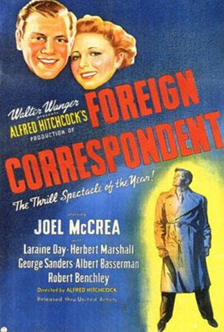 Foreign Correspondent Movie Poster Print