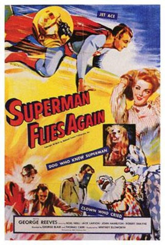 Superman Flies Again Movie Poster Print