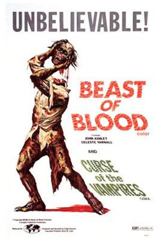 Beast Of Bloodcurse Of The Vampires Movie Poster Print