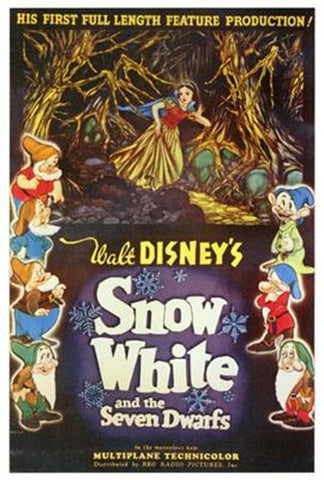 Snow White And The Seven Dwarfs Movie Poster Print