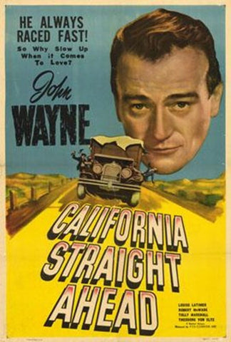 California Straight Ahead Movie Poster Print