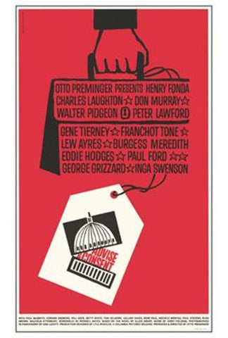 Advise And Consent Movie Poster Print