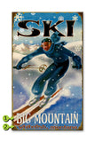 Snowflake Skier Wood 23x39