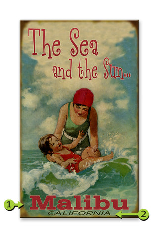 The Sea and The Sun Metal 28x48