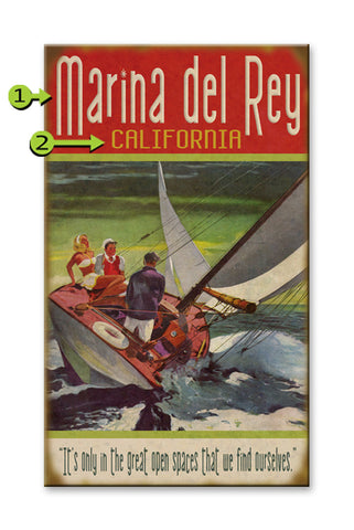 Great Open Spaces Sailing Metal 28x48