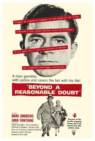 Beyond A Reasonable Doubt Movie Poster Print
