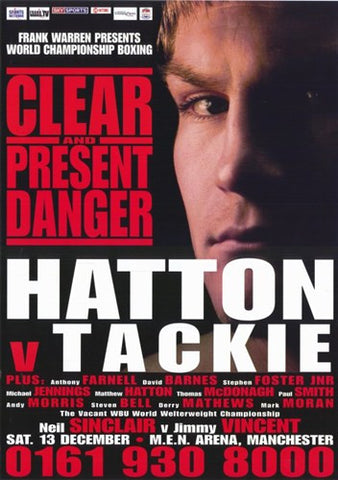 Ricky Hatton vs Ben Tackie Movie Poster Print