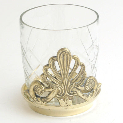 Set Of 3  Glass Cup On Base