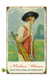 Modern Women Love the Links Wood 18x30