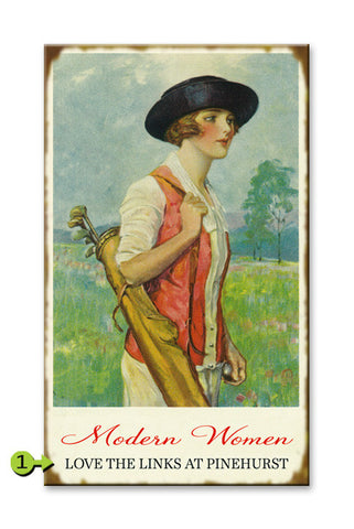 Modern Women Love the Links Wood 28x48