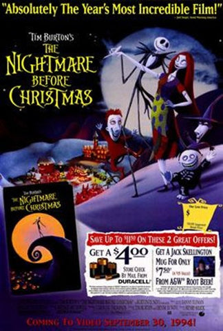 The Nightmare Before Christmas Movie Poster Print