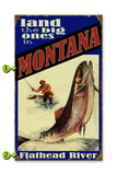 Land the Big Ones (Trout) Wood 18x30