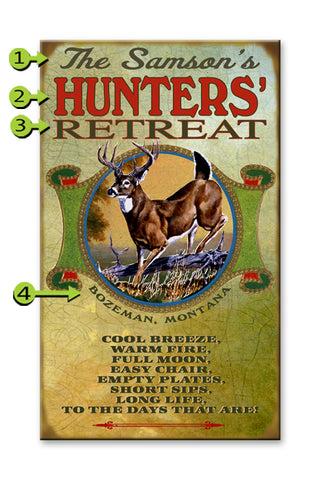 Hunters Retreat (Whitetail Deer) Metal 23x39