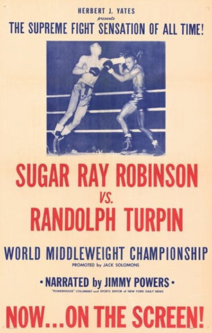 Sugar Ray Robinson vs. Randolph Turpin Movie Poster Print