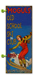 Old School Ski Club Wood 17x44