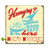 Good Eats Here Metal 28x28