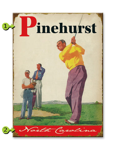 Golf in Style Metal 17x23