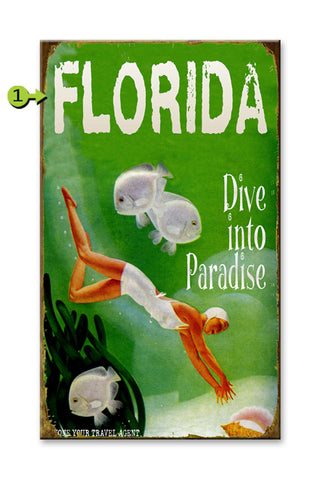 Dive into Paradise Metal 18x30