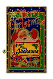 Merry Christmas, Retro Santa Wood 18x30
